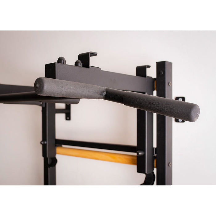 BenchK 733B Swedish Ladder w/ Bench & Rack - Black