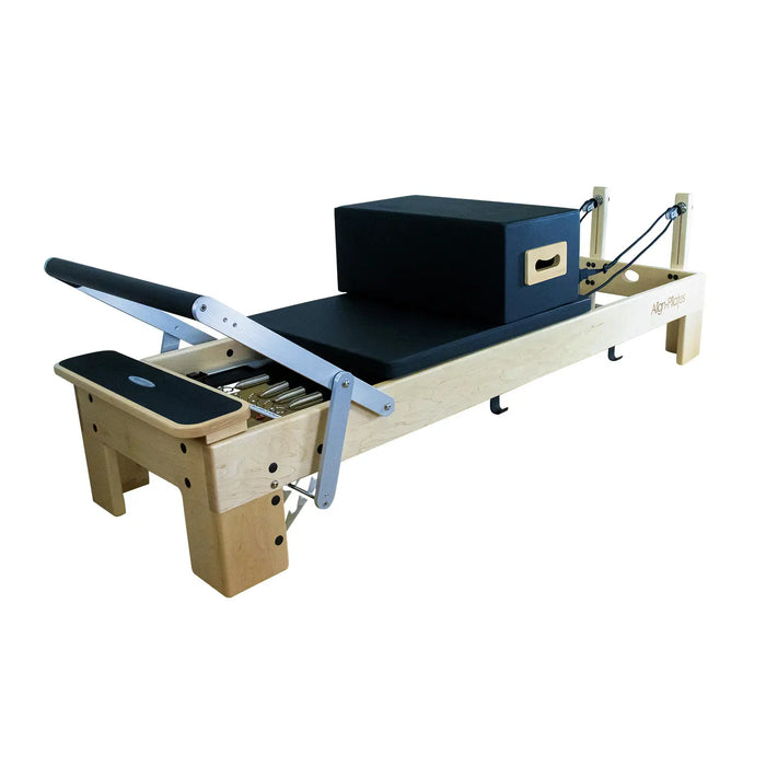 Align Pilates M8 Pro Maple Wood Reformer and Sitting Box Bundle