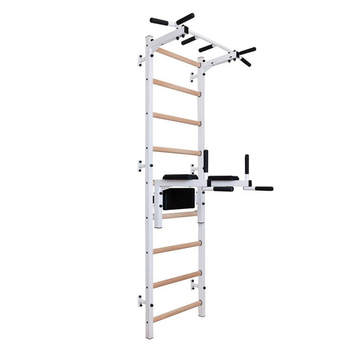 BenchK 722 Swedish Ladder w/ Dip Bar - White