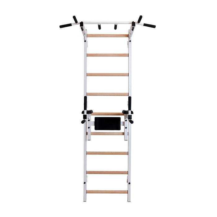 BenchK 722 Swedish Ladder w/ Dip Bar - White